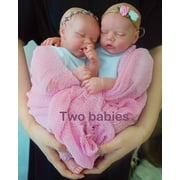 17" Lifelike Newborn Twins Sister Reborn Baby Doll Girls Toddler Kit Best Gift for Kids 3 Ages+