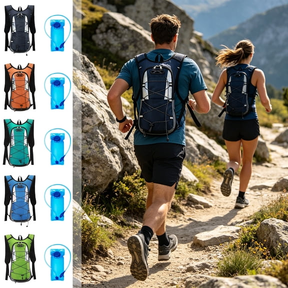 lcziwo Cycling Water Bag Backpack 2L Water Bag Set, Lightweight for Travel, Suitable for Running, Cycling, Hiking, and Mountaineering