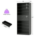 thumbnail image 5 of Homieasy 10-Tier Shoe Cabinet with 2 Drawers, 65cm Width Freestanding Closet Organizer with Adjustable Storage Shelves & Side Hooks –for Entryway, Bedroom, Living Room,Black, 5 of 8