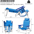 thumbnail image 5 of BOSSIN Backpack Beach Chairs for Adults,Portable Folding Camping Chair with Cup Holder & Towel Rack, 5 of 8