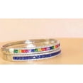 thumbnail image 3 of Square Cut CZ Yellow Gold Plated Open Cuff Bangle for Women Multicolor Jewelry, 3 of 9