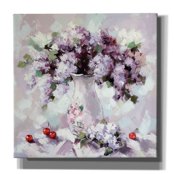 Epic Graffiti 'Lilacs' by Alexander Gunin, Canvas Wall Art, 26"x26"