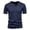 Navy, variant on CUSTG Men Tshirts Summer Mesh Button Down Casual Stylish Breathable Solid Color Short Sleeve T Shirt Vacation Tops
