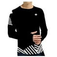 thumbnail image 4 of Men's Rash Guard Shirts UPF 50+ Long Sleeve Fishing Shirts for Men Quick Dry Moisture Wicking Black S, 4 of 7