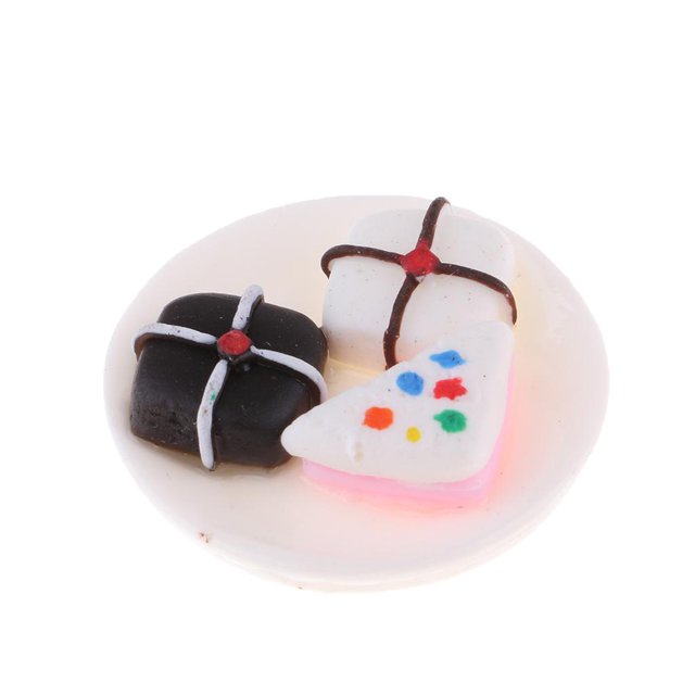 Postres en Miniatura Sunnimix 1/12 Decoración para Casa 3 Piezas