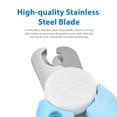 thumbnail image 4 of Flexzion Dog Cat Nail Clipper and Trimmer, Pet Toe Claw Scissor Grooming Tool with Stainless Steel Blades File Easy Grip Handle Safety Guard Avoid Overcutting for Small Medium Large Breed Puppy, Blue, 4 of 7