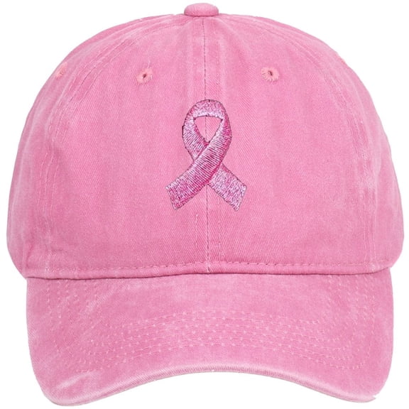 vlrwzc Breast Cancer Awareness Hat, Pink Ribbon Baseball Cap,Adjustable Embroidered Baseball Hat,Breast Cancer Gift