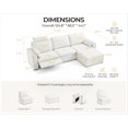 thumbnail image 6 of BEDEEP 125'' Power Recliner Sofa with Headrest, Modular Cloud Sectional Chenille Reclining Couch with Storage Ottoman Chaise, Convertible 4-Seater Sofa Couch for Living Room RV, White, 6 of 10