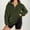 Army Green, variant on Womens Half Zip Fuzzy Fleece Sherpa Pullover Long Sleeve Oversized Sweatshirt Quarter Zip Crew Neck Sweatshirts Tops Teen Girls Fall Witer Clothes