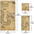 thumbnail image 2 of GZHJMY Bath Towel Sets for Bathroom Hand Towels Fingertip Towels Ancient Chinese Dragon 3 Piece Decorative Soft Cotton Absorbent, 2 of 6