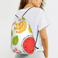 thumbnail image 6 of XMXT Unisex Drawstring Backpack for Women Men, Colorful Fruit Hand Painting Waterproof Gym Bag String Bags for Shopping Sport Travel, m, 6 of 8