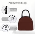 thumbnail image 5 of Ratiio Brown Print Insulated Lunch Bag Women Reusable Lunch Box with Pocket for Work Picnic Travel, 5 of 6