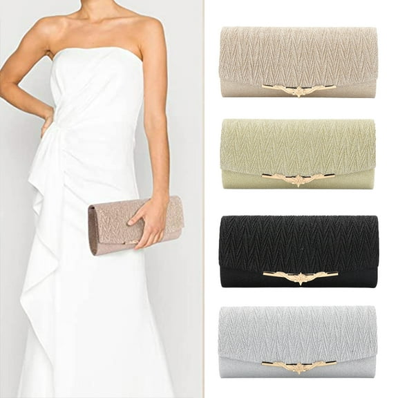 Womens Shiny Sequins Evening Bag Envelop Bag Handbag Clutch Purse for Wedding Party Prom/Silver