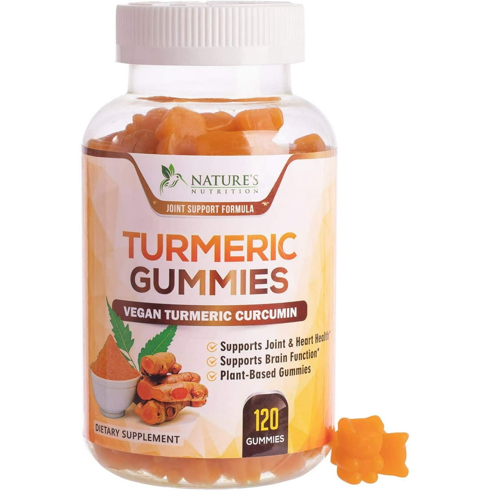 Nature's Nutrition Turmeric Curcumin Gummies with Black Pepper, 120