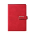 thumbnail image 3 of Notebook A5 Business Office 21x15cm Leather Cover 200 Page 80GSM Thick Paper Flat Lay Ribbon Bookmark Hardback for Writing Journal Diary School Home Planner, 3 of 3