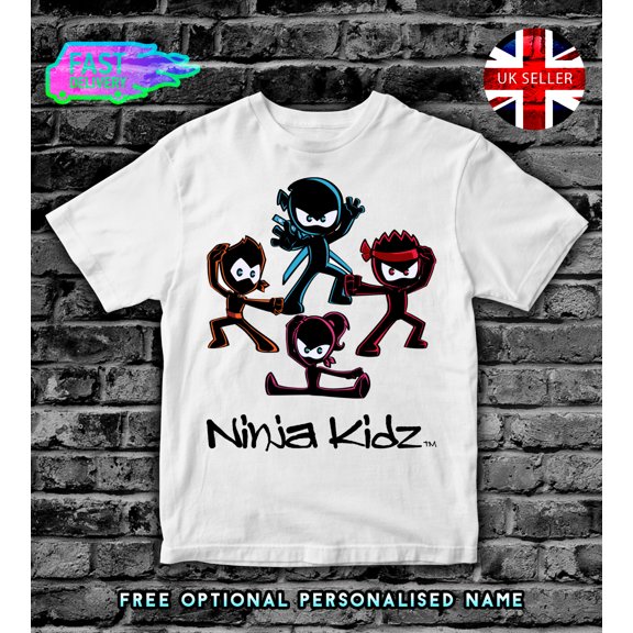 NINJA KIDS Kids T-Shirt Top Boys Girls YouTuber T SHIRT TSHIRT