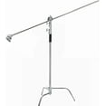 thumbnail image 2 of EACHSHOT C Stand Metal with Bag Wheel Max 10.8ft/330cm with 3.2ft/106cm Holding Arm 2 Pieces Grip Head for Godox AD400 Pro AD600 Pro AD600BM Aputure 120D 300D II for Photography Studio Video Monolight, 2 of 7