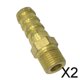 thumbnail image 1 of 2 accesorios de tubería de manguera de rosca macho de latón, Kit de conector de tubería macho de 1/8 pulgadas, DN6x8mm 2 piezas, 1 of 8