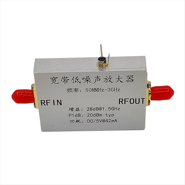 Amplificador de Bajo Ruido de Banda de 50 MHz A 3 GHz, Mejora de Señal de , Compensación de Ganancia de Antena, Bajo Consumo de Energía.