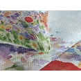 thumbnail image 3 of Ambesonne Floral Quilted Coverlet 3 Pcs, Summer Blooms, Queen Size, Red Green Purple, 3 of 4