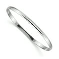 thumbnail image 1 of 14K White Gold 4mm Solid Polished Half-Round Slip-On Bangle, 1 of 2