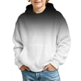 thumbnail image 2 of BOOMNY Kids Boys Hoodie Gradient Color Long Sleeve Waffle Hoodies for Child Fashion Fall Winter Hooded Sweatshirts with Pocket, 2 of 4