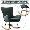 thumbnail image 6 of Bonzy Home Nursery Rocking Chair, Accent Rocker Glider Side Chair with High Backrest for Nursery Living Room Bedroom Office，Green(set of two), 6 of 8