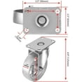 thumbnail image 2 of Placa giratoria Caster Wheels 4, totalmente de acero, resistente, 400 kg, 2 of 6