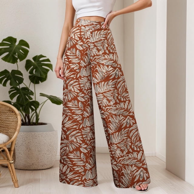 WILLBEST Pantalones Casuales para Mujer, Leggings Elásticos con Estampado Floral, Cómodos, para Uso Diario y Actividades Deportivas. Extra Grande