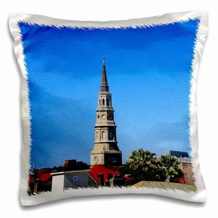 3dRose Steeples in Charleston, SC - Pillow Case, 16 by