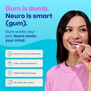 Neuro Memory & Focus Peppermint Gum 6 Pack - Nootropic Gum with Vitamin B12, Vitamin B6, L-Theanine & Gingseng Extract - Natural Brain Support Supplement - Vegan, Caffeine & Sugar Free Chews (54ct)