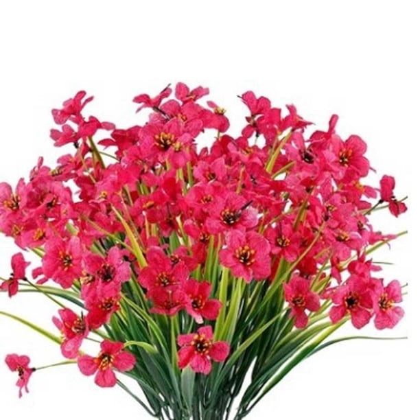 Wosthever Ramo de flores artificiales Flores falsas Manojo Decoración para el hogar Adorno de boda Decoración Rosa roja