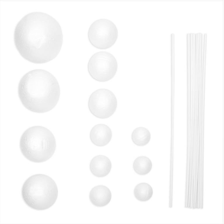 Solar System Kit School Project for Kids with Foam Balls and Bamboo Sticks  (22 Pieces)