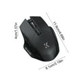 thumbnail image 3 of Wireless Bluetooth Dual Mode Mouse - 1600 DPI Adjustable Silent Click Gaming & Office Mouse with Type-C Fast Charging, Ergonomic 4.69in (Black)​, 3 of 6
