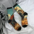 thumbnail image 5 of Pofeuu Western Desert Cactus Bald Eagle Print Crew Socks, Adult Running Hiking Socks for Youth and Adult, 5 of 6