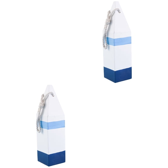 2 Pieces Buoy Decorations, Nautical Fishing Mark Ornaments, Sea-Themed Hanging Pendants for Outdoor Patio