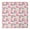 Beige Pink Football, variant on Baseball Word Pattern Square Fitted Tablecloth with Elastic Edge,Square Table Cover,Washable Elastic Table Cover for Home Kitchen Party Decor 34"x34"