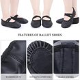 thumbnail image 4 of Zapatos de ballet de cuero para niñas Zapatos de baile Yoga Gimnasia Zapatillas con parte inferior dividida Talla 39 Negro, 4 of 5