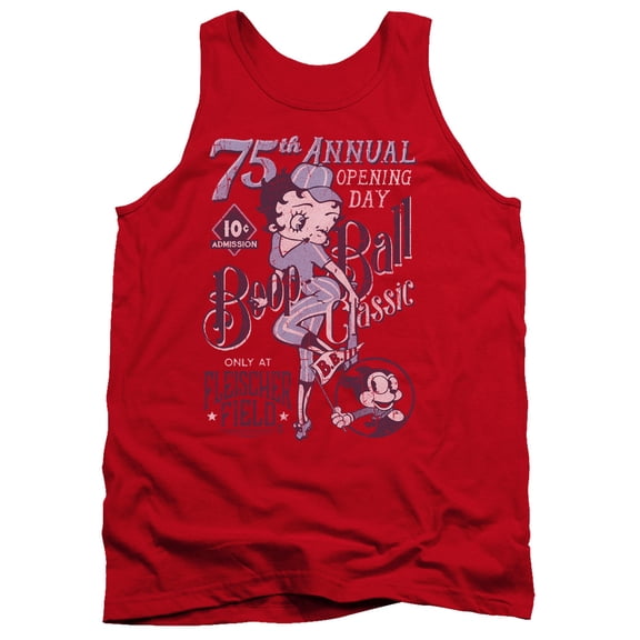Betty Boop Boop Ball Adult Tank Top Red