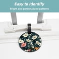 thumbnail image 2 of 2Pcs Leather Round Flower Cruise Luggage Tag with Privacy Cover and Name ID Tag - Suitable for Travel Handbags Backpacks School Bags Luggage Tags, 2 of 7