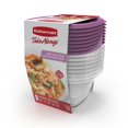 thumbnail image 2 of Rubbermaid TakeAlongs 1.2-Litre (5.2 Cup) Square Food Storage Containers, Special-Edition Orchid Purple, 8 Pack, 2 of 6
