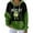 Dark Green, variant on Womens Hoodies Resist Frog Polka Dot Print Drawstring Long Sleeve Sweatshirts Lightweight Casual Loose Fit Tops with Pocket