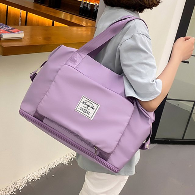 Bolso de hombro de tela Oxford impermeable para mujer bolsa plegable Ehuebsd de gran capacidad para entrenamiento viaje gimnasio acampada al aire libre senderismo