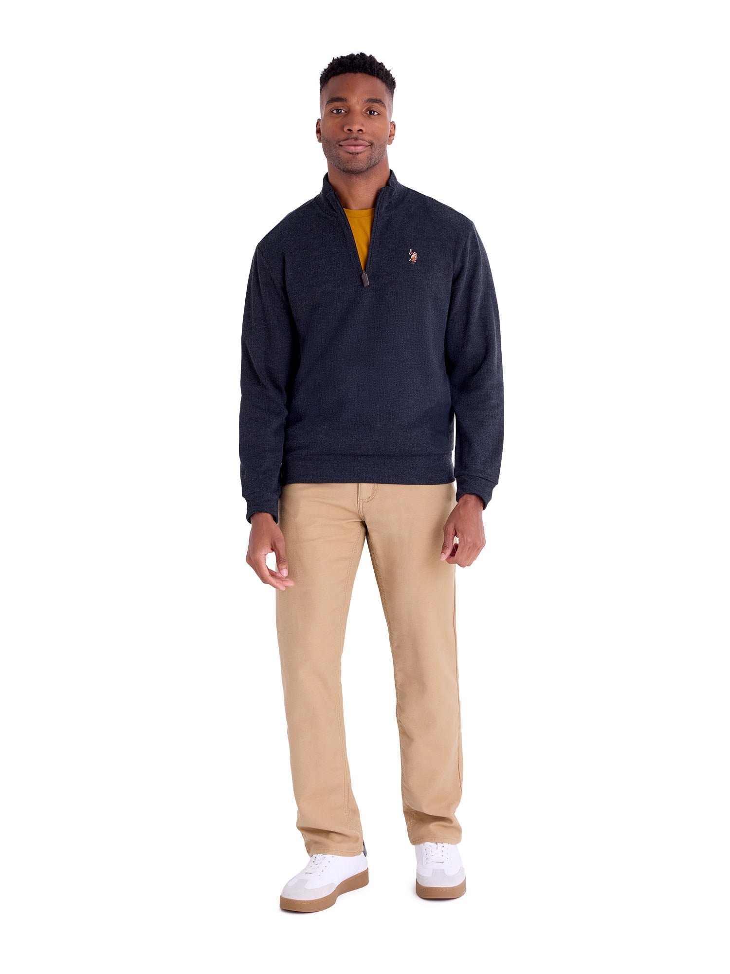 U.S. Polo Assn. Men's Quarter Zip Flatback