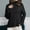 Black, variant on POROPL Pullover Sweaters for Women Long Sleeve High Neck Sweater Casual Color Blocked Blouse Top Size S-3XL