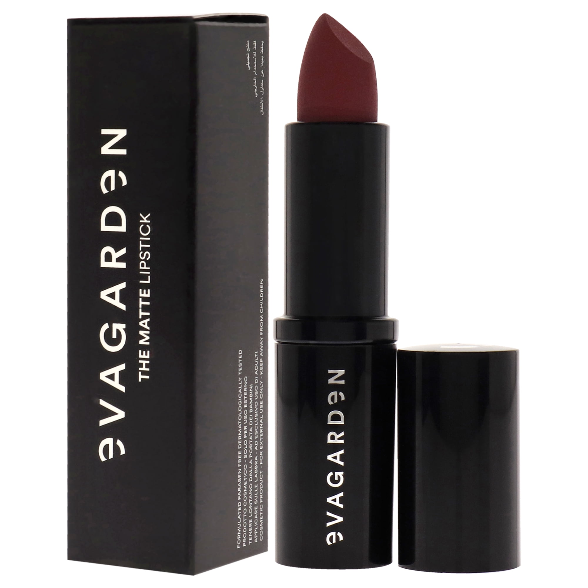 EVAGARDEN The Matte Lipstick - Velvety Texture and Vibrant Ultra-Matte Finish - Pigmented, Soft and Silky Formula and Smooth Application - Offers Bold Saturated Color - 634 Purple Red - 0.1 oz
