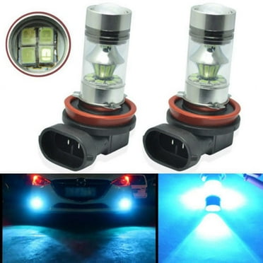 2X H11/H8 100W Led 8000K Ice Blue Projector Fog Driving Car Lamp Light Bulbs