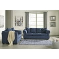 thumbnail image 2 of Modern Navy Blue Microfiber 2-Piece Living Room Set (Sofa and Loveseat) with Solid Hardwood Frame, 2 of 10