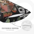 thumbnail image 3 of Balery bass water fishing Pattern Bedding Queen Pillow Cases - Envelope Closure - Soft Brushed Microfiber Fabric - Shrinkage and Fade Resistant Pillow Cases-16"x24", 3 of 6