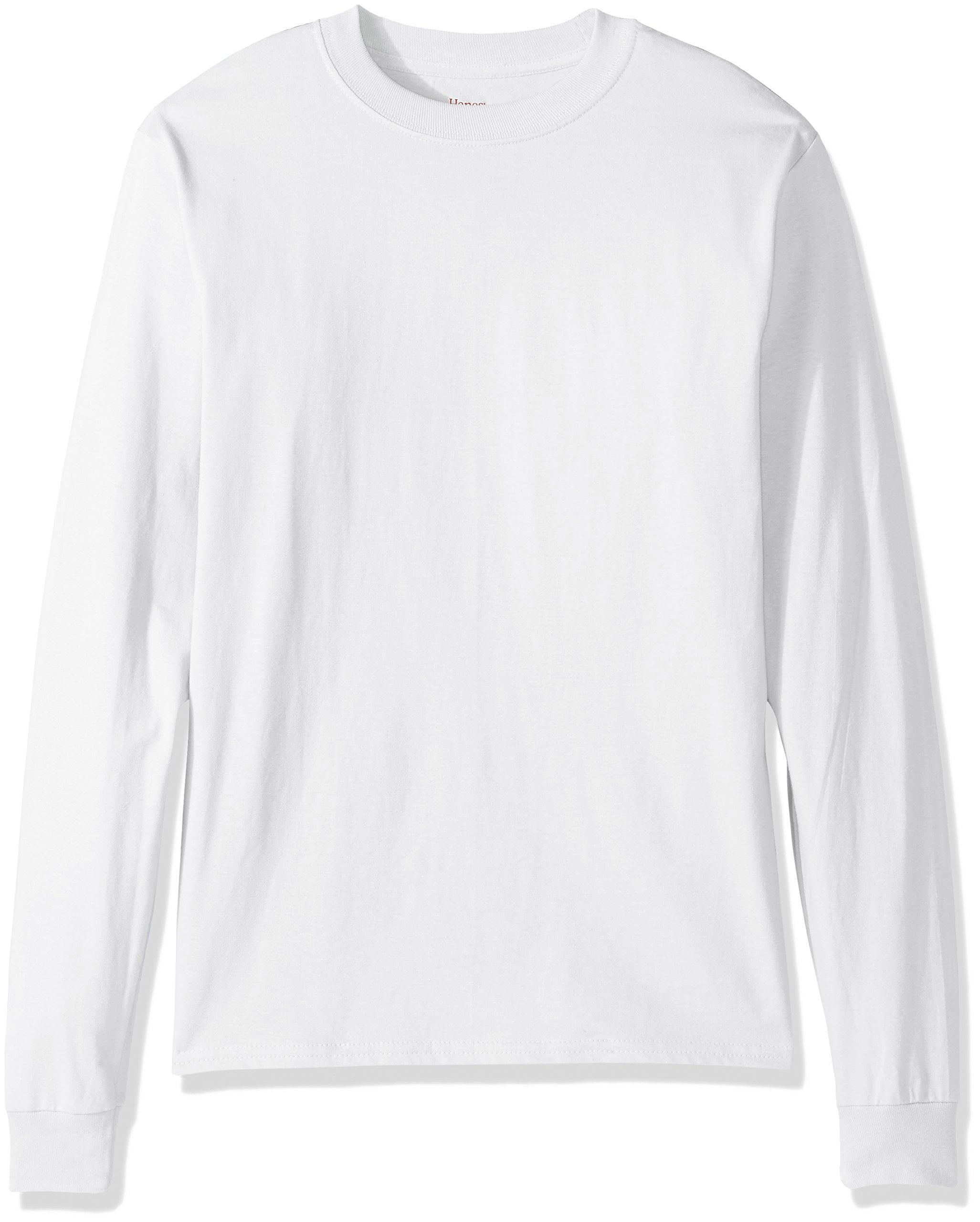 Hanes Men's Beefy Long Sleeve Shirt X-Large White - Walmart.com